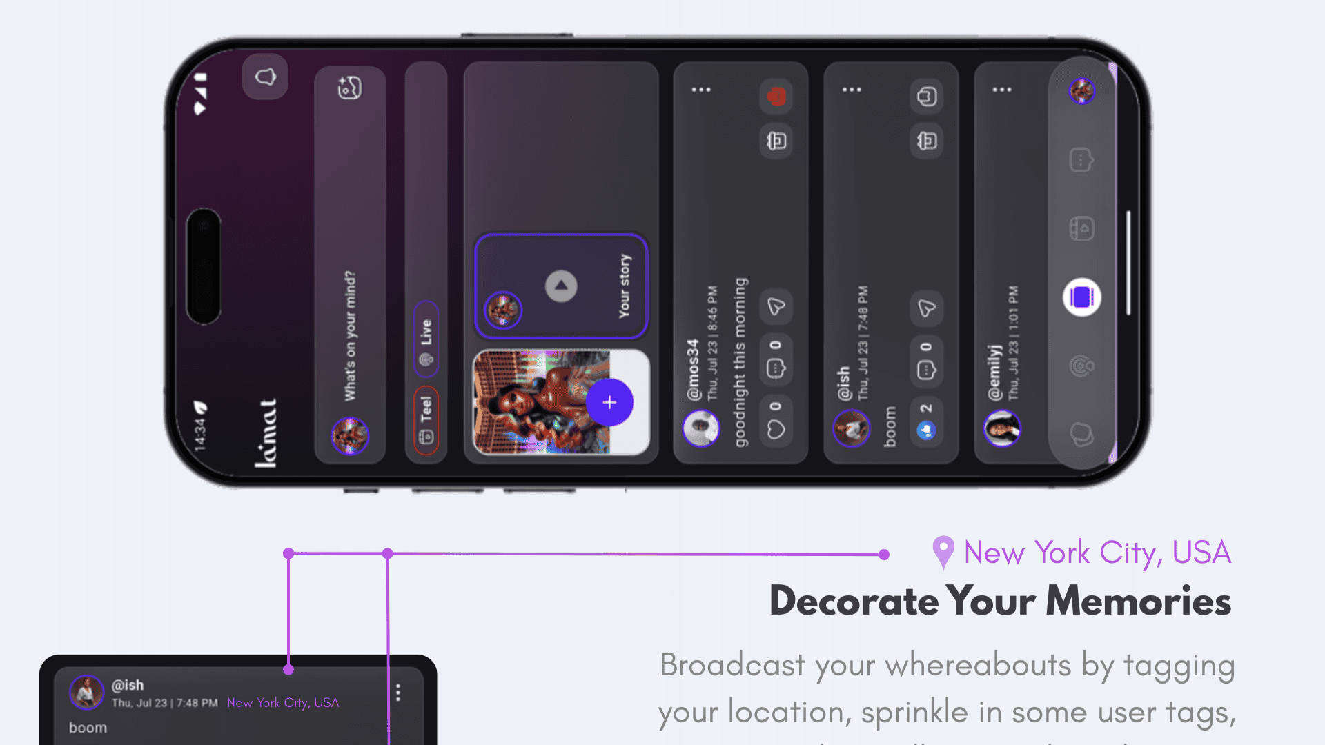 Feeds screen