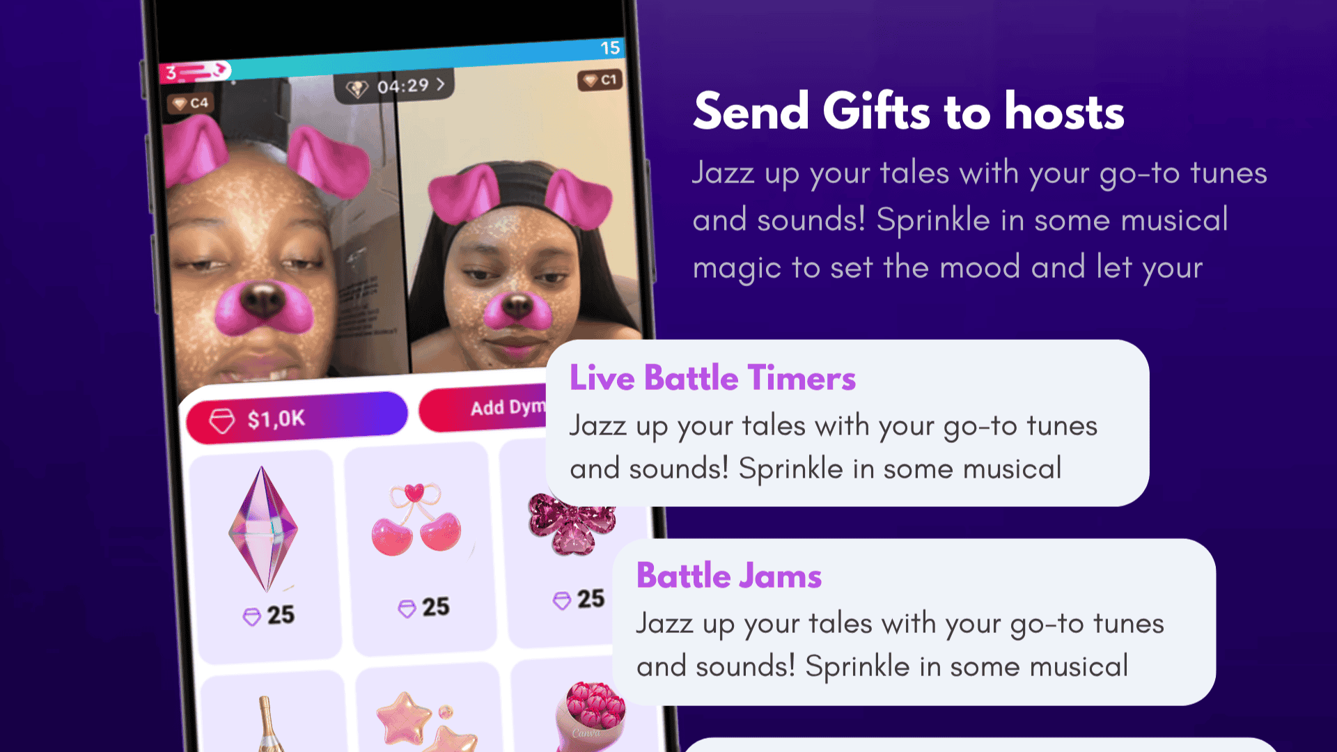 Gifting screen