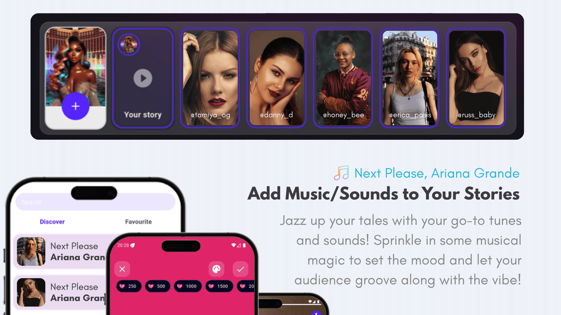 Stories screen