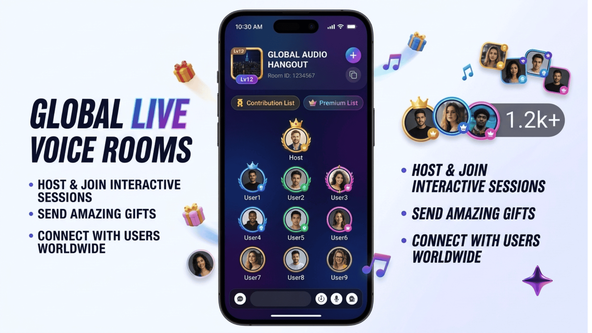 Voice party screen
